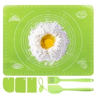 5040cm baking mat set silicone pastry rolling mat pad cooking baking tools resuable baking mat with measurement brush