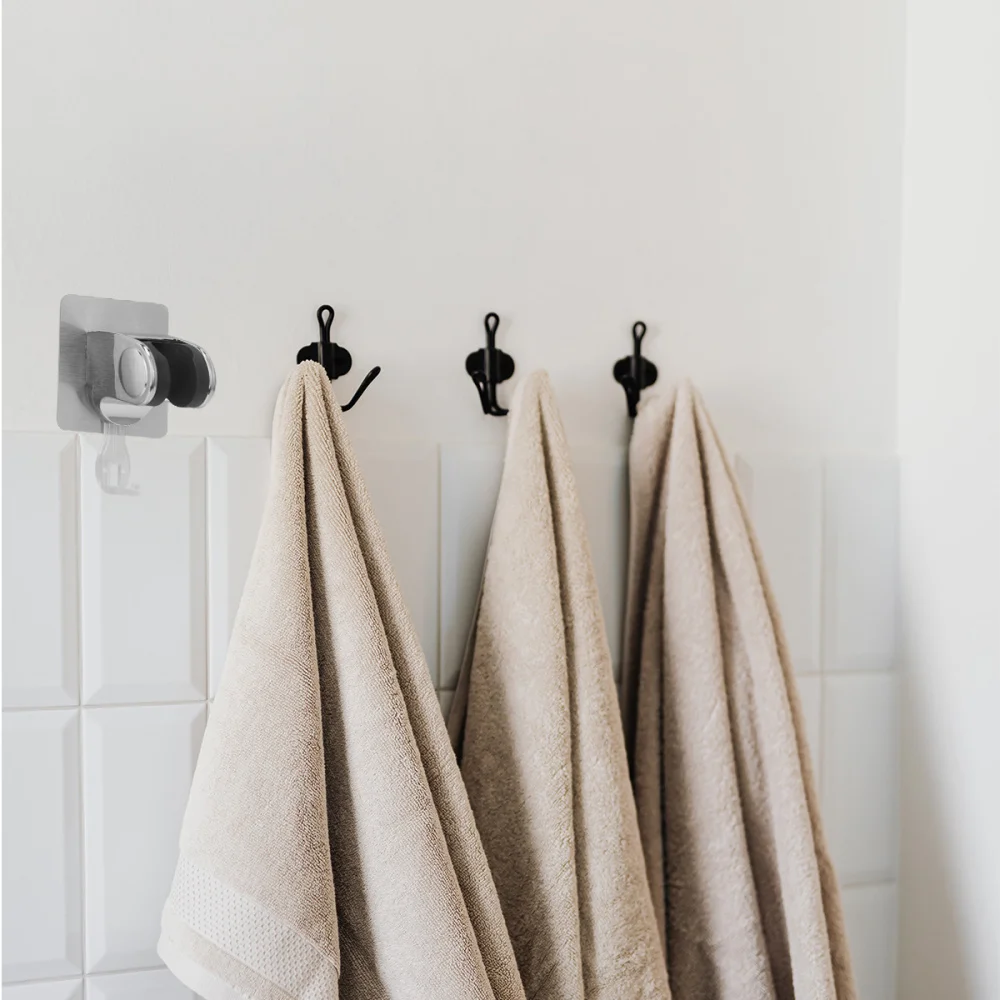 

2pcs Bathroom Bracket Holder Bath Head Holder with Hook
