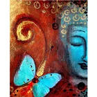Будды бабочка Религия полная выкладка квадратные 5D DIY алмазная живопись набор для алмазной вышивки мозаика вышивка крестиком настенное искусство