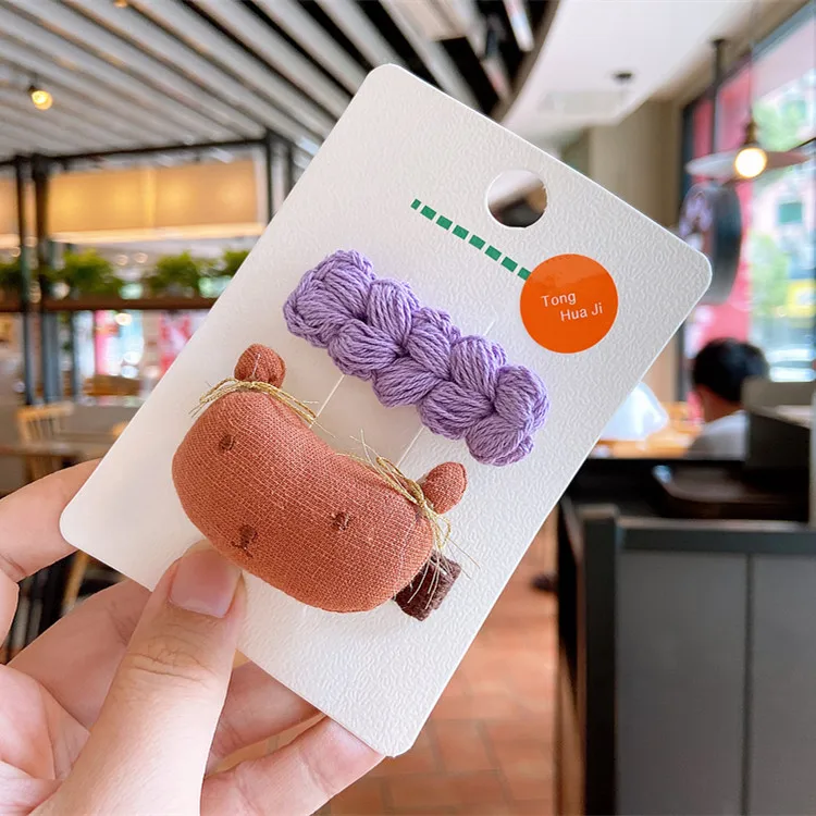 

Handmade Hair Accessories For Girls Cute Hairpins Baby Clips Toddlers Kids Hair Pin Children Hair Styling Tools 2 Piece