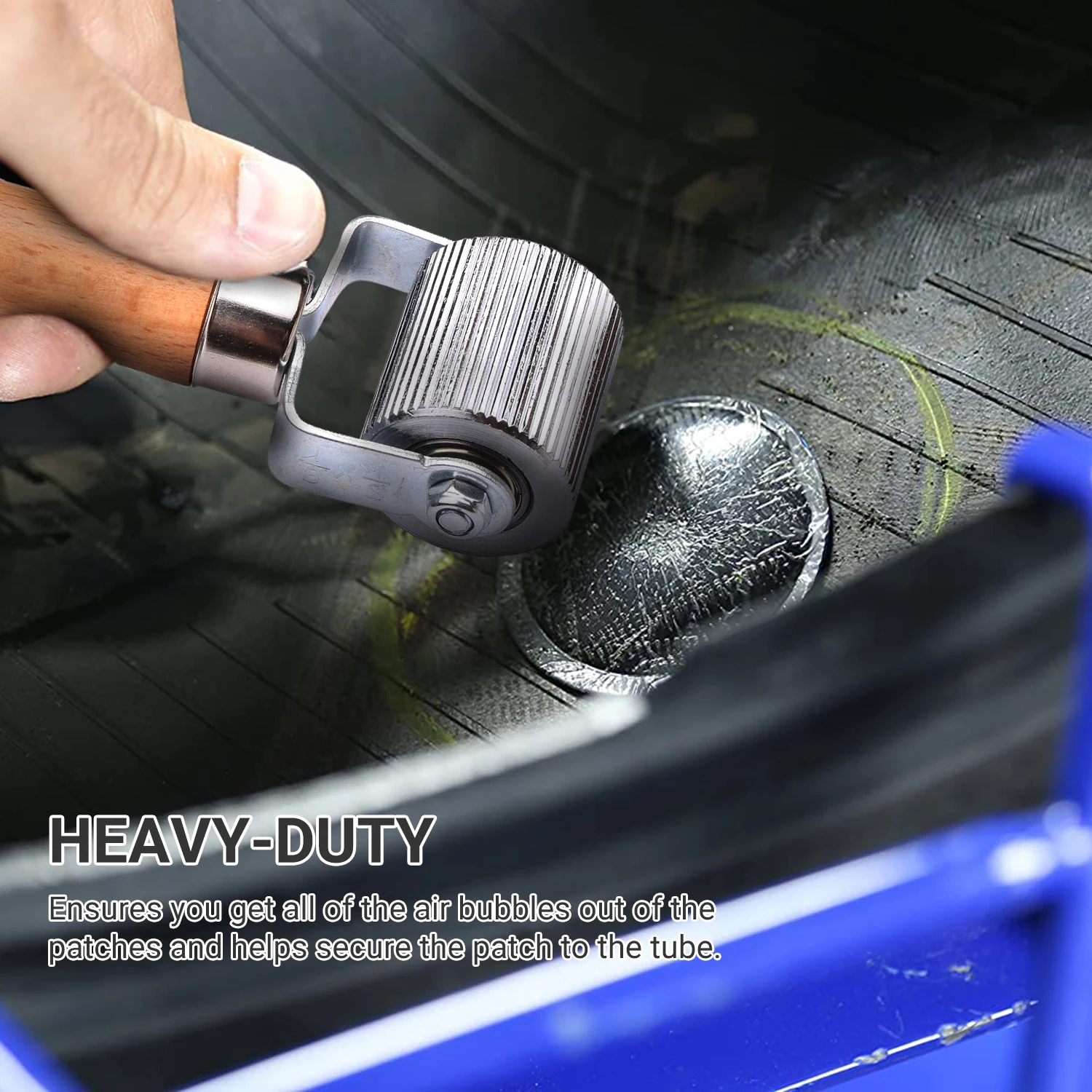 

Tool kit Car Repair Tools Tyre Patch Roller with Wooden Handle 6mm/20mm/40mm Tire Stitcher Tube Repair Tool for Fixing Flats