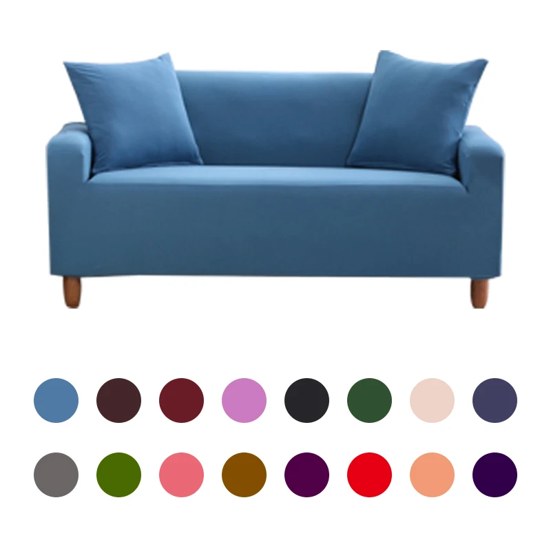 

1/2/3/4 Seater Sofa Cover For Living Room Solid Color Couch Cover With Armchair All-inclusive Stretch Sofa Slipcover Home Decro