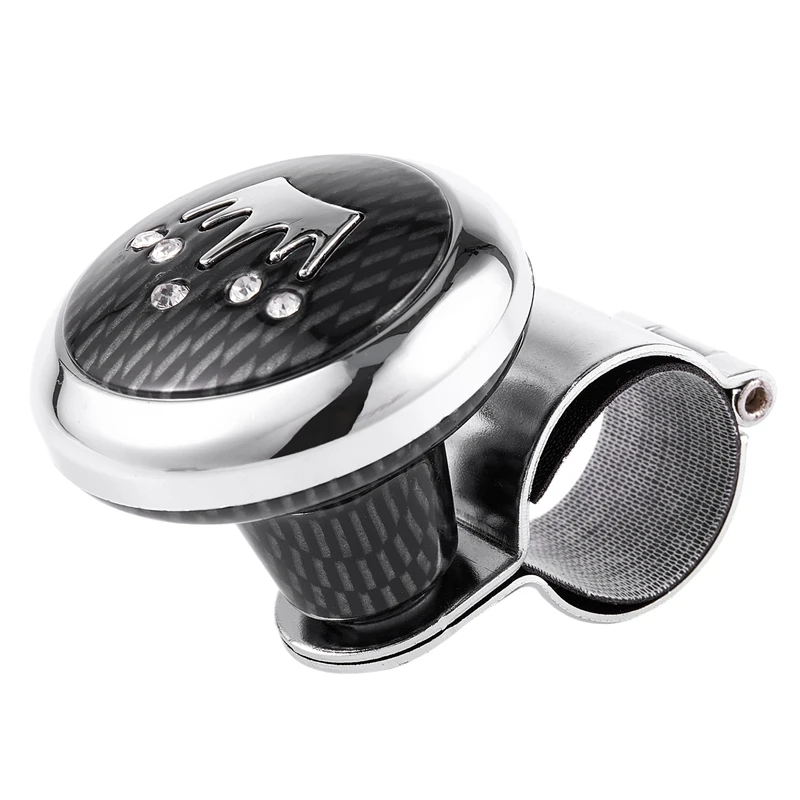 

Check Pattern Metal Plastic Handle Steering Wheel Spinner Knob for Auto Truck