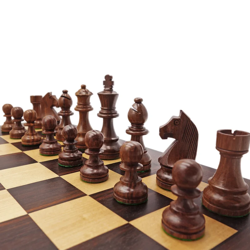 

Large Outdoor Chess Set Luxury Wooden Tournament Adult Chess Set Interior Storage Juegos De Mesa Home Entertainment BD50CG