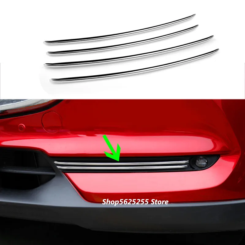 

Fog Light Stainless Steel Decoration Strip For Mazda CX5 CX-5 2017 2018 2019 2020 Accessories Front Lights Lamp Shade Cover