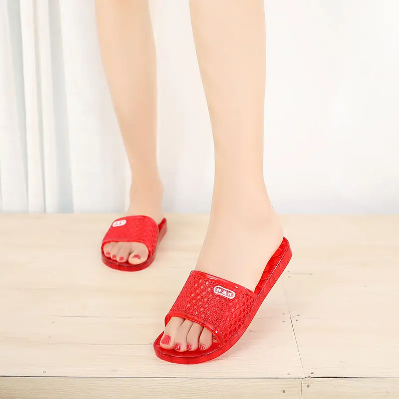 Cool 2021 New Women Indoor Floor Flat Shoes Summer Non-Slip Flip Flops Bath Home Slippers Female Comfortable Zapatillas Hot Sale