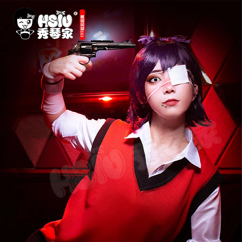 HSIU Runa Yomozuki косплей парик Kakegurui костюм играть парики Хэллоуин костюмы волос