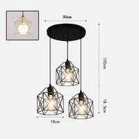 modern and simple e27 three head dining room pendant lights creative industrial style bar cafe hanging light aisle bedroom lamp