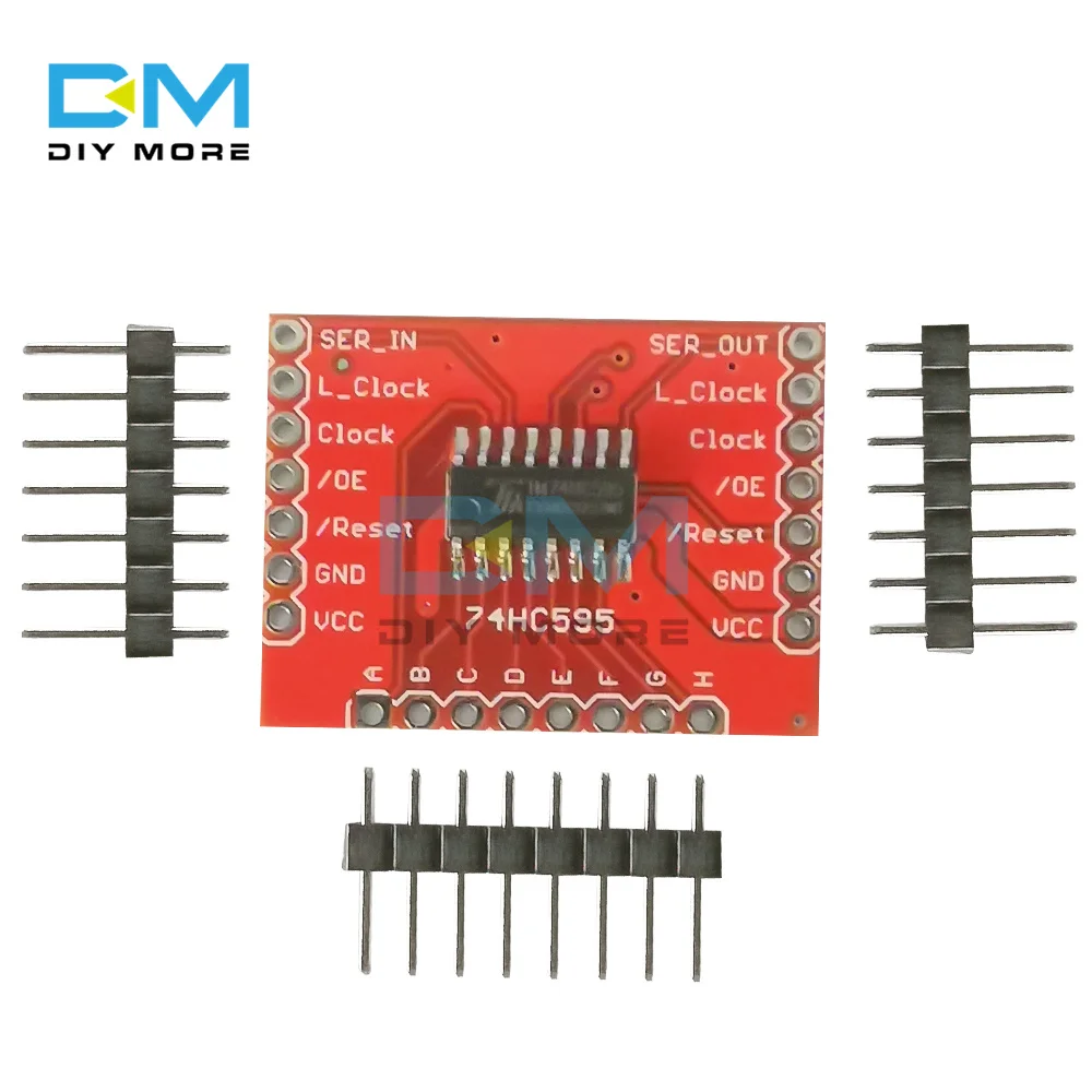 74HC595 DC3.3-5V Expansion Board Module Shift Register with Needle SPI Interface