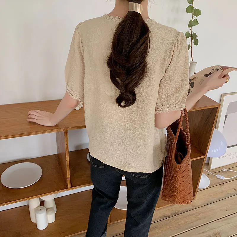 Новинка кружевная винтажная белая рубашка женские топы большого размера женская