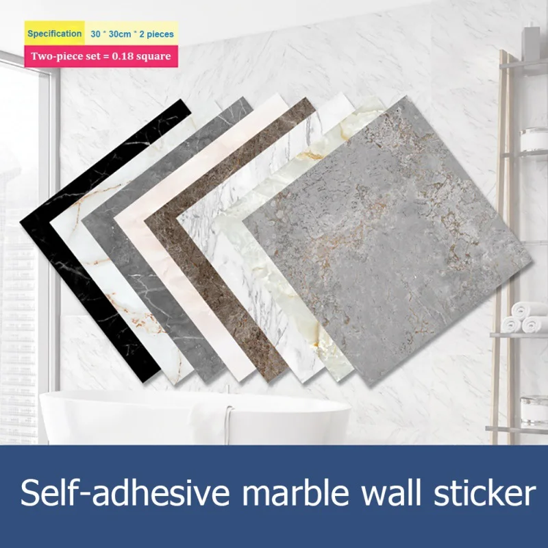 2 шт. самоклеющиеся ПВХ керамические плитки наклейки Водонепроницаемая