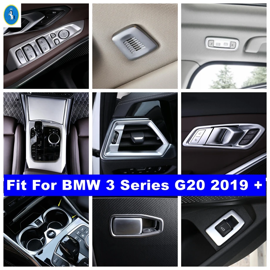 

Gear Box Dashbaord Air AC Door Handle Bowl Lift Button Panel Cover Trim For BMW 3 Series G20 2019 - 2021 Matte Interior Refit
