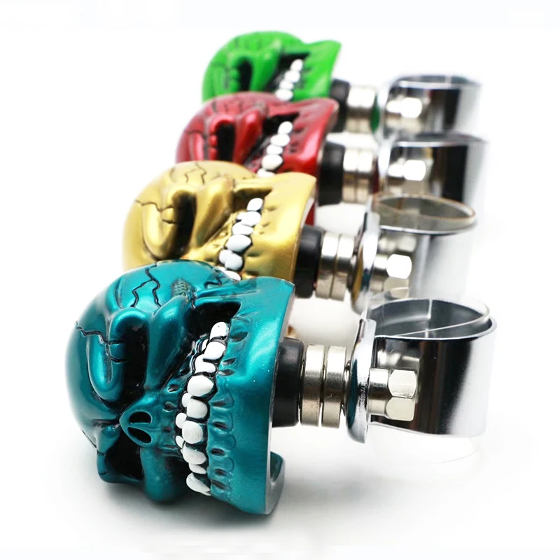 Череп голова Универсальный Автомобильный руль Spinner Ручка Регулируемый рычаг