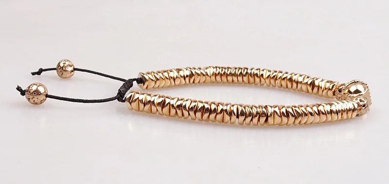 Браслет золотого цвета Спартанский рыцарь шлем браслет из гематита с бусинами