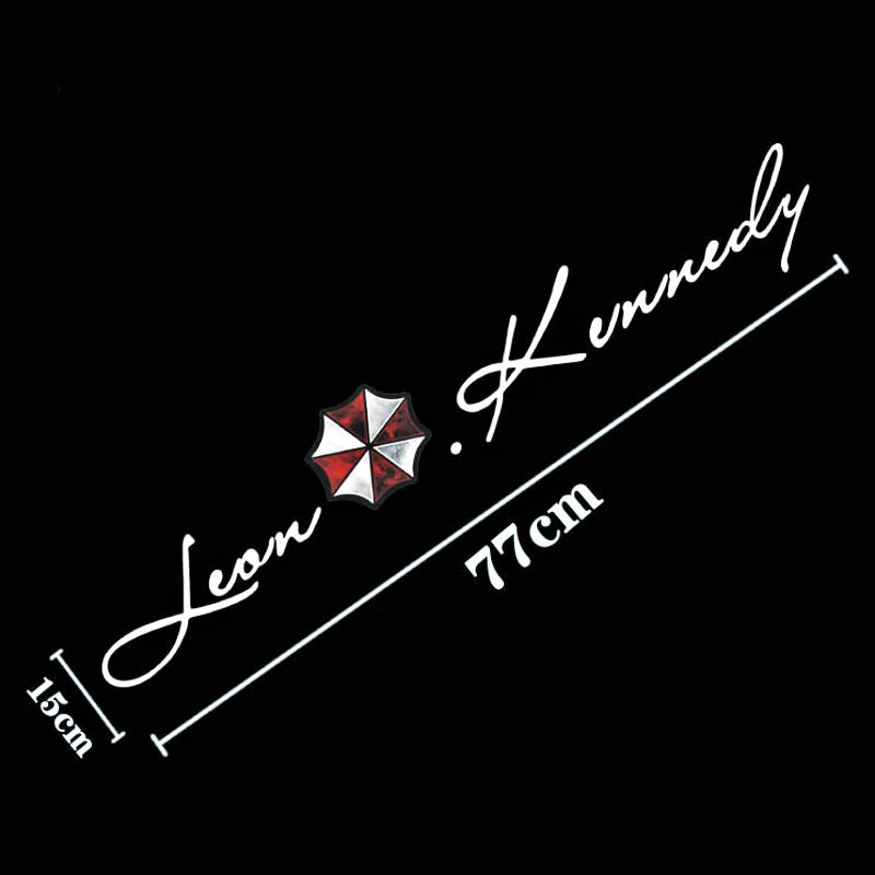 

Accessories Umbrella Corporation Leon Kennedy Rear Windshield Reflective Car Sticker Decal for Audi A3 Ford Focus 77cm*15cm