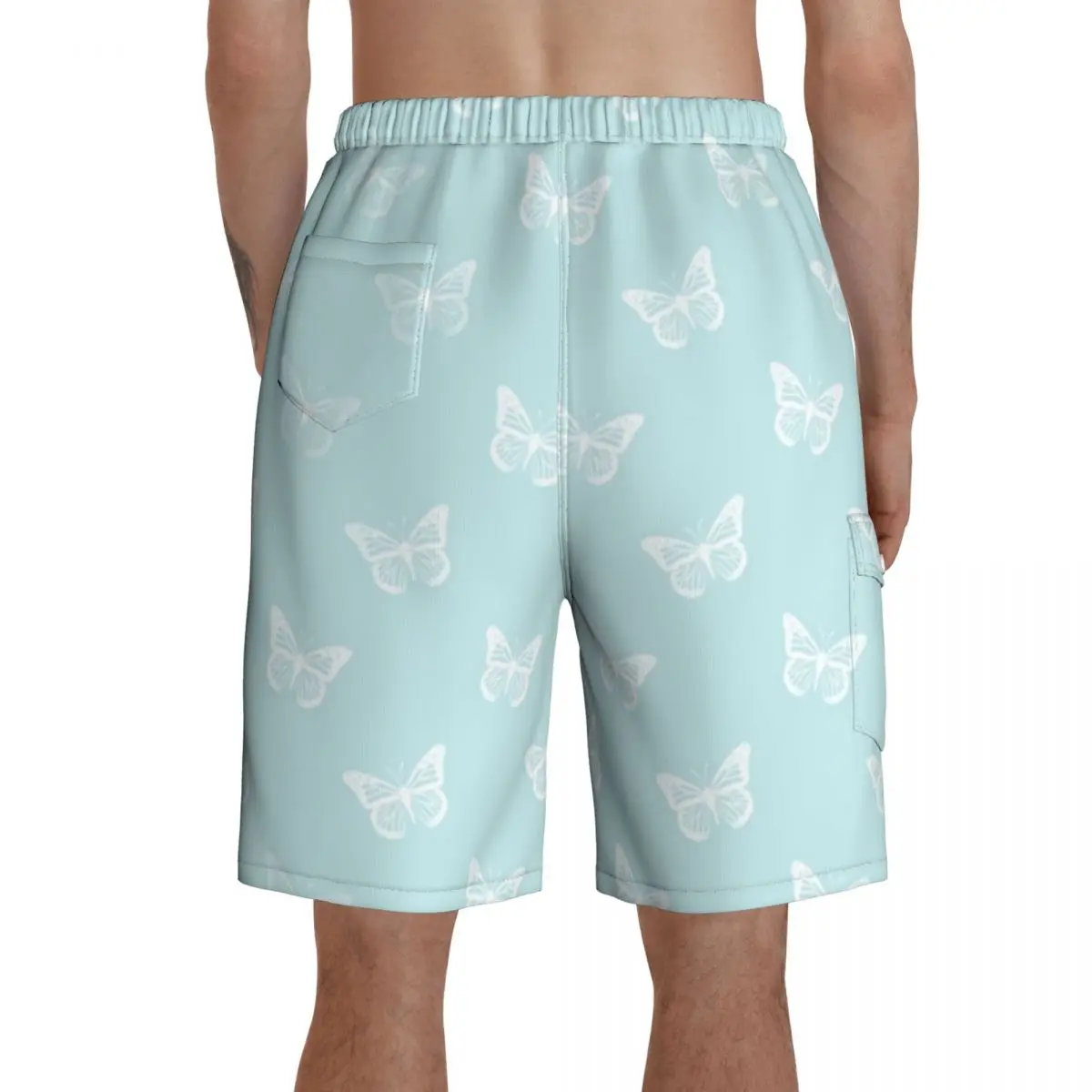 

Butterfly Board Shorts Men Beach Swimming Trunks Polyester Funny Swim Trunks