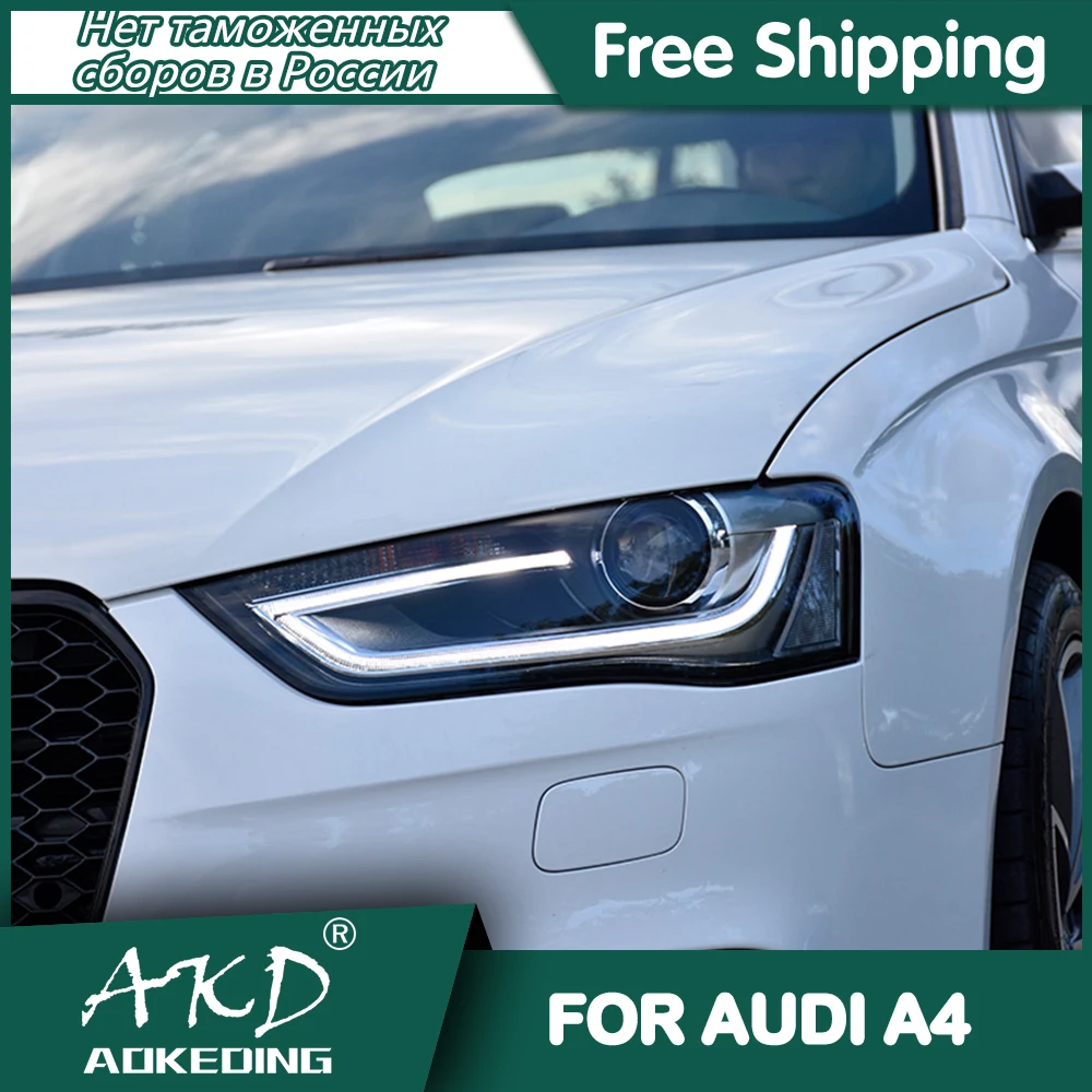 

Стайлинг автомобиля, фары для AUDI A4 светодиодный ная фара 2013-2016, передняя фара, лампа DRL, фотообъектив, автомобильные аксессуары