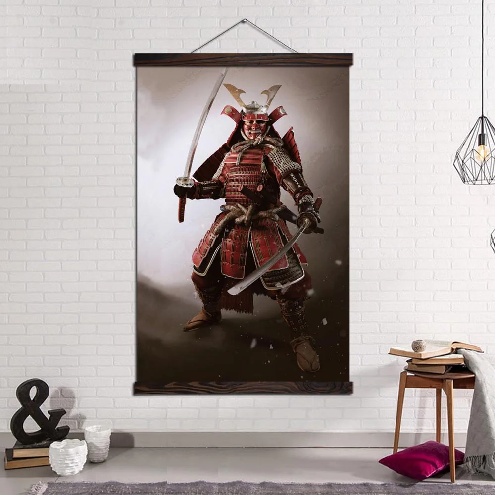 Настенная картина, постер, Картина на холсте, украшение для дома для гостиной, традиционный японский самурай