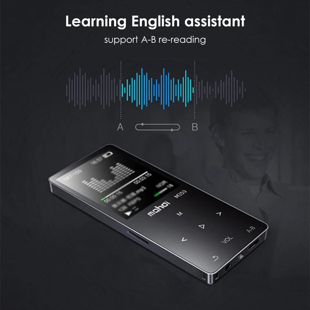 Mahdi M350 MP3-плеер металлический спортивный мини портативный аудио 4G/8G музыкальный плеер