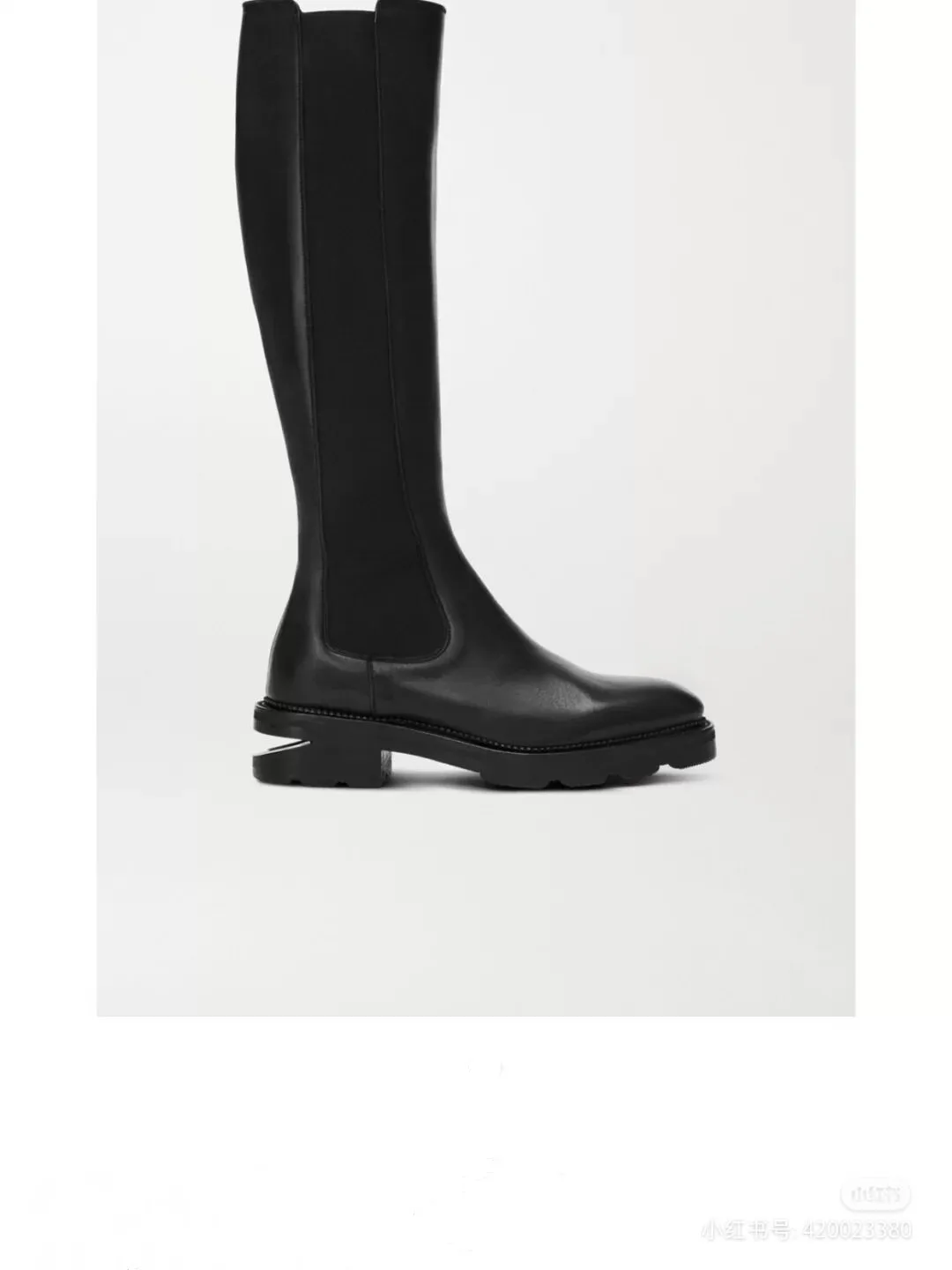 

2020 new high version autumn and winter Plush skinny boots for women's knee length thick heel leather high boots