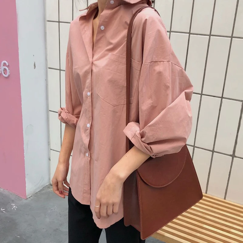 

2021 Autumn New White Shirt Women Long-Sleeved Retro Design Niche Korean Loose Women'S Shirt Trend