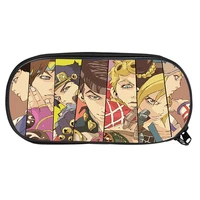 anime pencil case jojos bizarre adventure cosplay student pen bag cartoon cute hot sale drawstring cosmetic bag stationery box