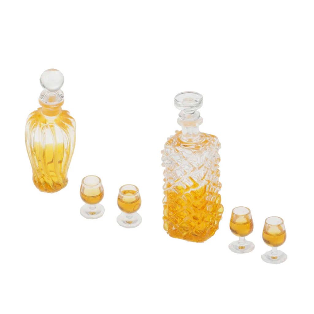 

Масштаб 1:12 миниатюрный набор для кукольного домика винная бутылка + игрушка-модель чашки для бара