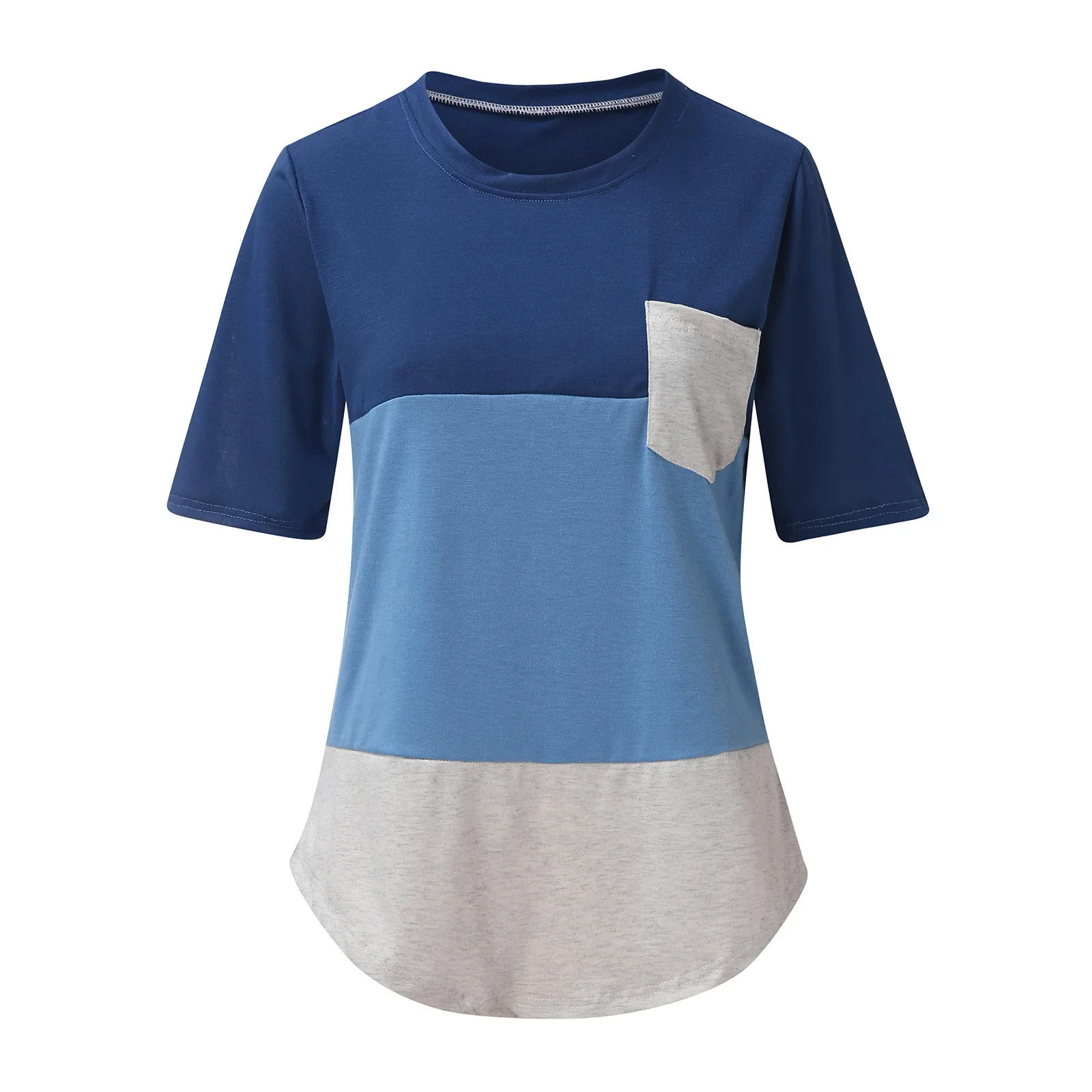 

Summer Fashion Knot Off-shoulder Blouse Casual Ladies Loose Color Block Tee Tops Female Women Short Sleeve Shirt Blusas