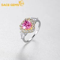sace gems 100 s925 sterling silver pink high carbon diamond rings for women sparkling wedding party bridal fine jewelry