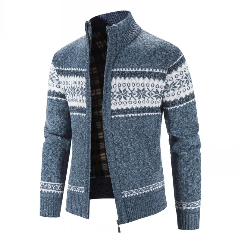

2021 Men's Sweaters Autumn Winter Wool Zipper Cardigan Sweaters Man Casual Knitwear Sweatercoat Male