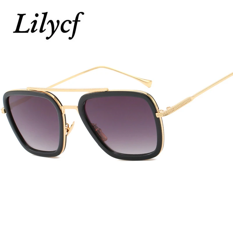 Новый тренд коробка солнцезащитные очки модные панк унисекс личности