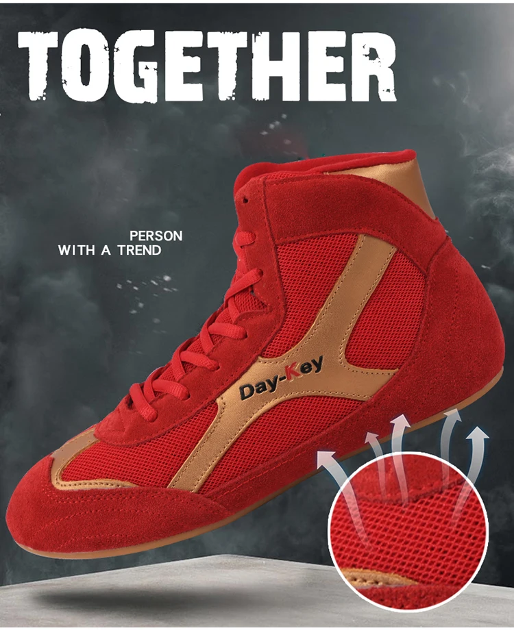 Ботинки DK мужские профессиональные для бокса и борьбы обувь тяжелой атлетики