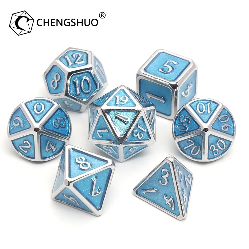 Набор Металлических Кубиков Chengshuo rpg кубиков из цинкового сплава для косплея