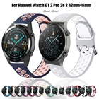 Ремешок силиконовый для Huawei Watch GT 2 42 мм 46 мм, браслет для наручных часов huawei Watch 2e2 Pro, аксессуары, 22 мм 20 мм