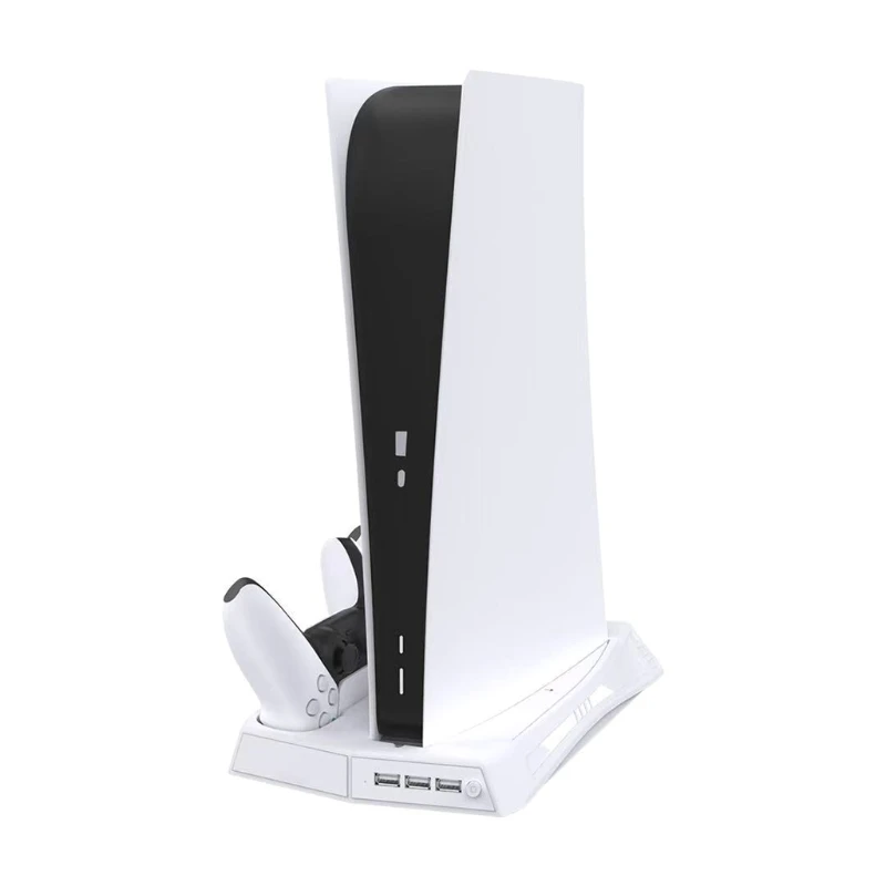 

For PS5 Vertical Stand with Cooling Fan Dual Controller Charger Console Charging