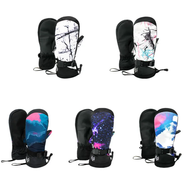SMN лыжные перчатки для взрослых мужчин и женщин водонепроницаемые теплые