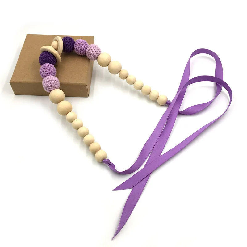 Деревянные вязаные крючком Прорезыватели для кормления зубов бриллиантовые