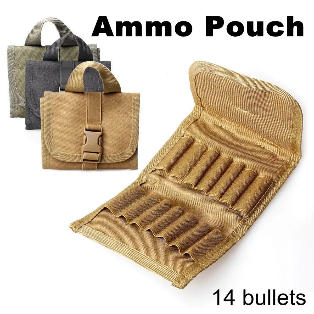 14 винтовка Молл держатель оболочки Охота складные патроны кошелек мешки