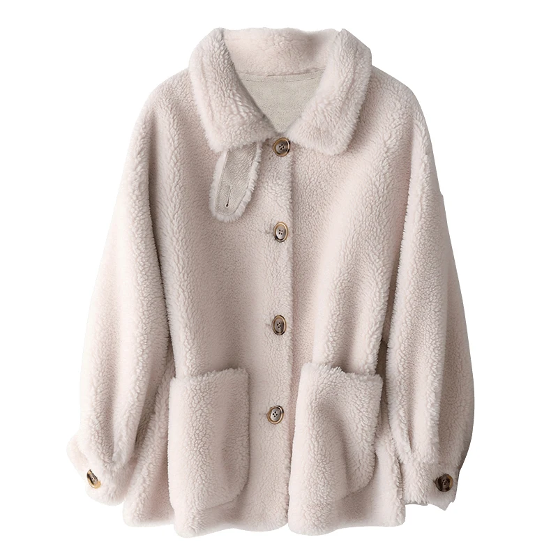 Новая женская зимняя куртка Модные плюшевые парки для женщин однобортное