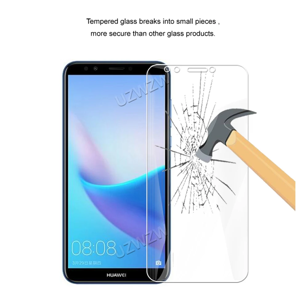 Закаленное стекло для Honor 7C Pro/7C протекторы экрана защитная пленка HD Clear 0 3 мм