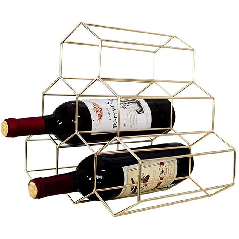 Золотая сотовая Винная стойка UNTIOR декоративная Скандинавская креативная из