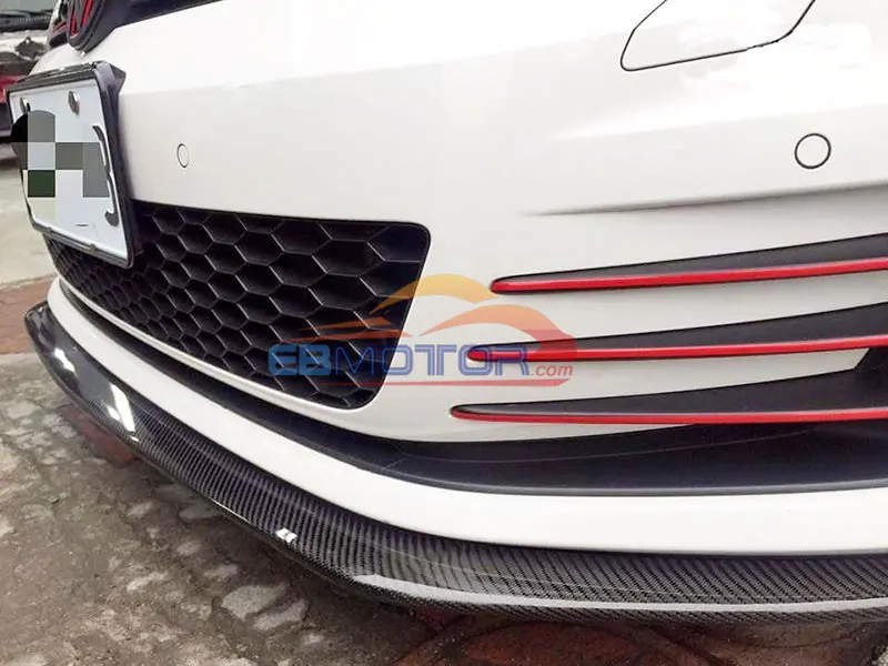Передний бампер из углеродного волокна нижний спойлер для Golf 7 GTI MK7 MK 2014UP V092 |