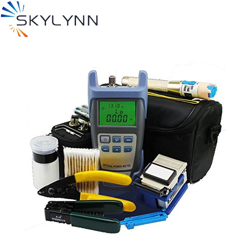 Telecom Portable FTTH Toolbag, Stripper/Fiber Cleaver/VFL/Power Meter Fiber Optic Test and Installation Tools