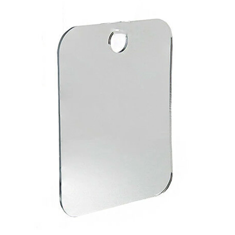

1pc 173X132Mm Square Mirror Fogless Shaving Cosmetic Shower Mirror Bathroom Anti-Fog Wall Suction Mount Hook Portable