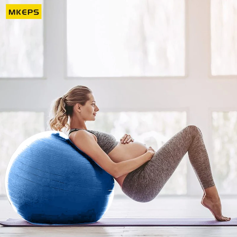 

MKEPS Extra Thick Yoga Ball Exercise Ball 5 Sizes Ball Chair Heavy Duty Swiss Ball for Balance Stability Pregnancy Quick Pump
