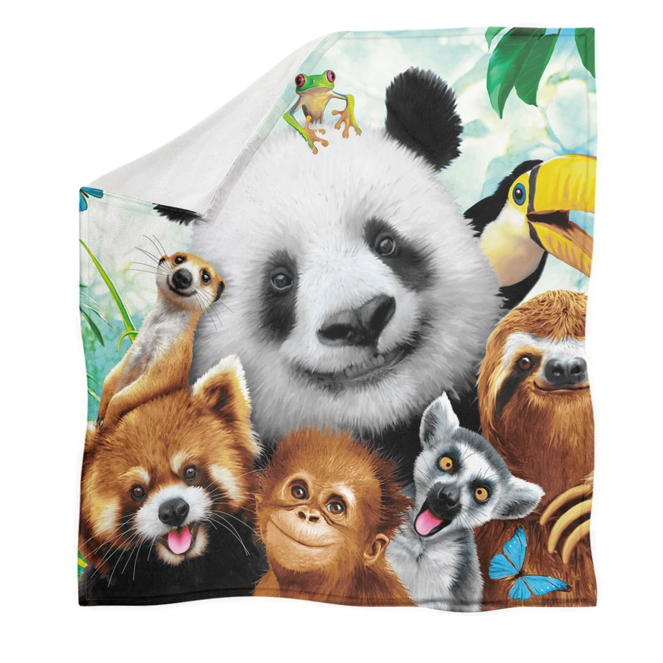 

Upetstory в стиле милой панды, с изображением кошек и собак одеяла на заказ Флисовое одеяло диван фланелевые Пледы Тонкий Стёганое одеяло спальн...