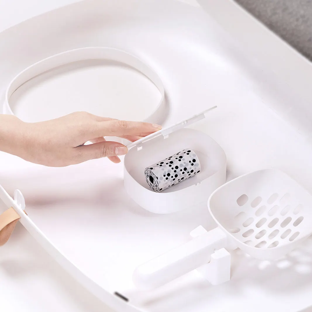 

Cat LitterBox Semi-enclosed design, Large Cat Litter Box, Cat Litter tray, Potty Training, Kitten Pet toilet, Pet Supplies