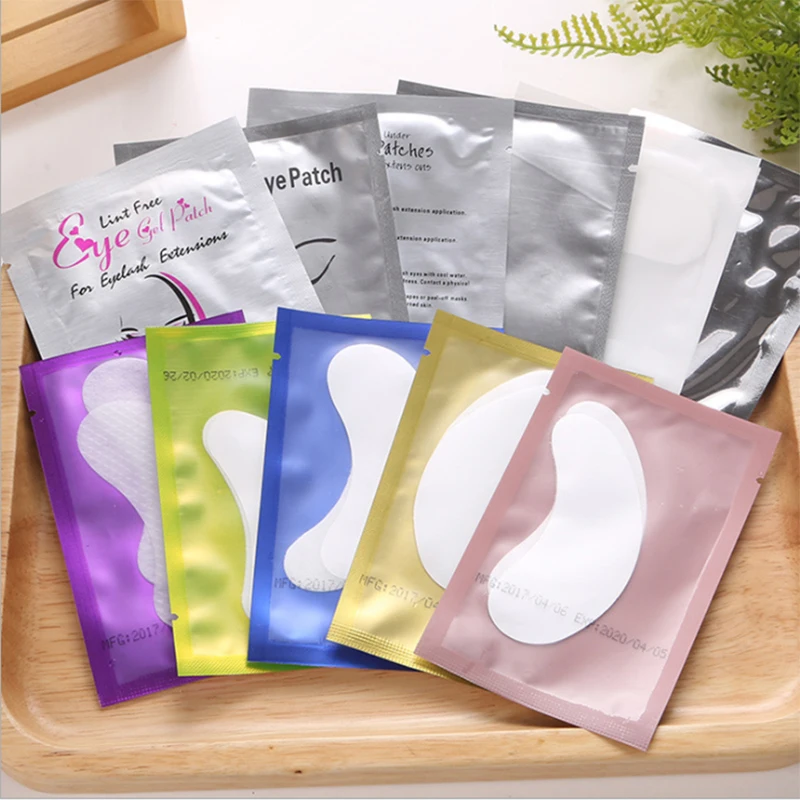 50 пар/лот бумажные накладки для глаз Накладные ресницы наклейки наращивания