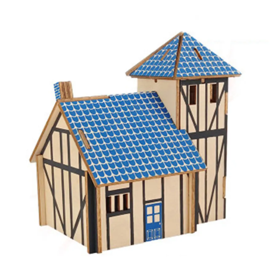 Поделки в западном стиле деревянный домик деревянная игрушка лазерная резка