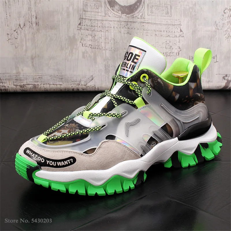 New Designer Men's Shoes Print Punk Hip Hop Casual Fashion High Tops Sneakers Height Increasing Zapatillas | Обувь